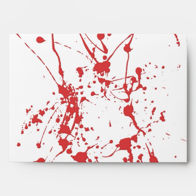 Enveloppe de sang pour les invitations à l'Hallowe (Devant)