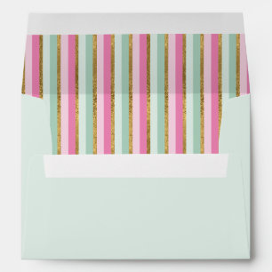 Enveloppe De Tailles D'Huile Rose Et Or