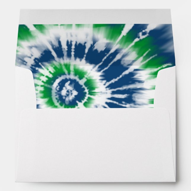Enveloppe de teinture à carreaux bleu et vert avec (Dos (Bas))