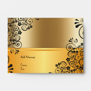 Enveloppe de thème Black et Gold personnalisable
