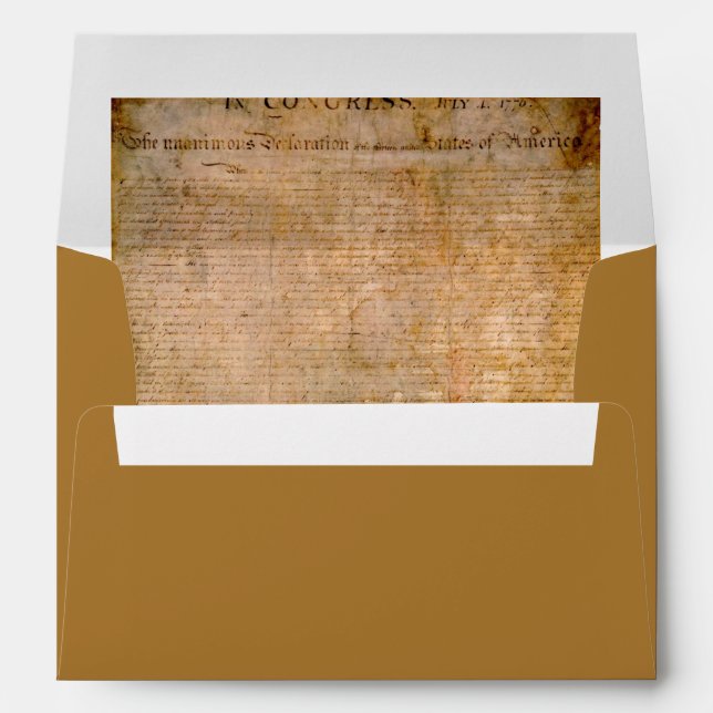 Enveloppe Déclaration d'indépendance 📜 1776 Vintage (Dos (Bas))