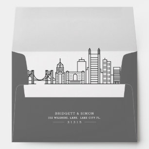 Enveloppe Déco moderne de Pittsburgh   Révélation Skyline