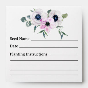 Enveloppe d'économie de semences de jardin fleuri