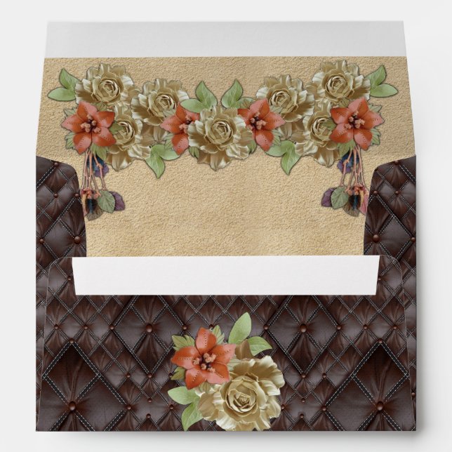 Enveloppe Décor et cartes en cuir 3D (Dos (Bas))
