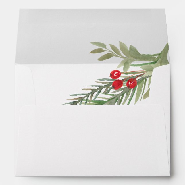 Enveloppe Décoration de Noël festive pour mariage avec adres (Dos (Bas))
