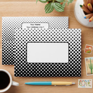 Enveloppe Découpe moderne noir blanc demi-ton
