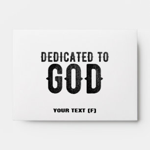 ENVELOPPE DÉDIÉ À DIEU PERSONNALISABLE COOL TEXTE NOIR