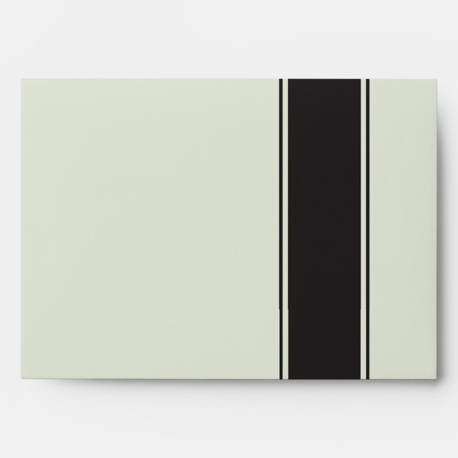 Enveloppe Défilement en fibre de Cravate noire 5x7 (Devant)