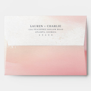 Enveloppe Dégradé d'aquarelle rose serein