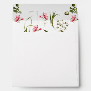 Enveloppe Délicat Spring Blossoms Aquarelle Botanique