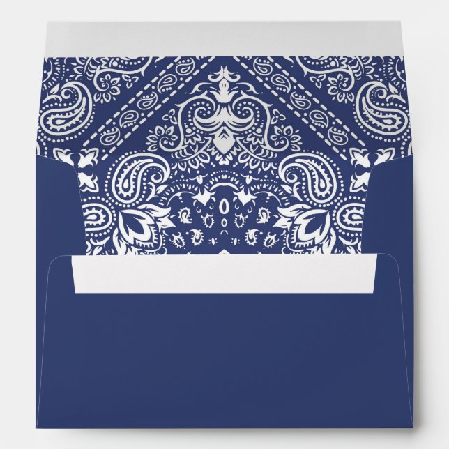 Enveloppe Denim Blue Bandana Personalize (Dos (Bas))