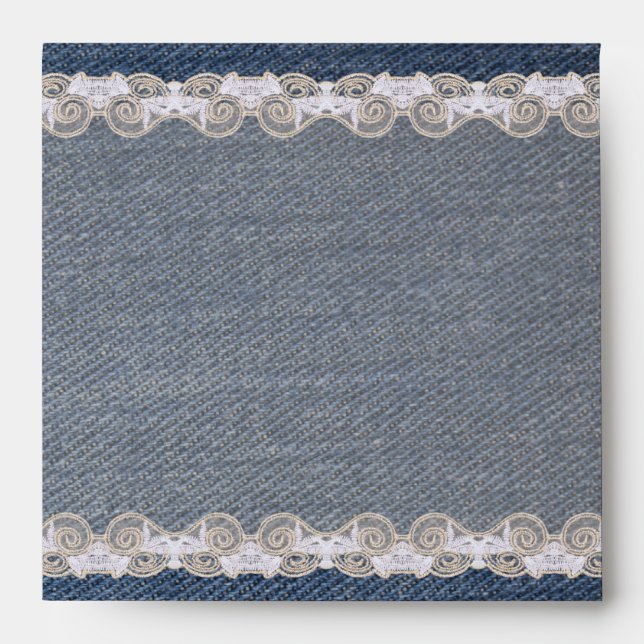 Enveloppe Denim et dentelle vintage (Devant)
