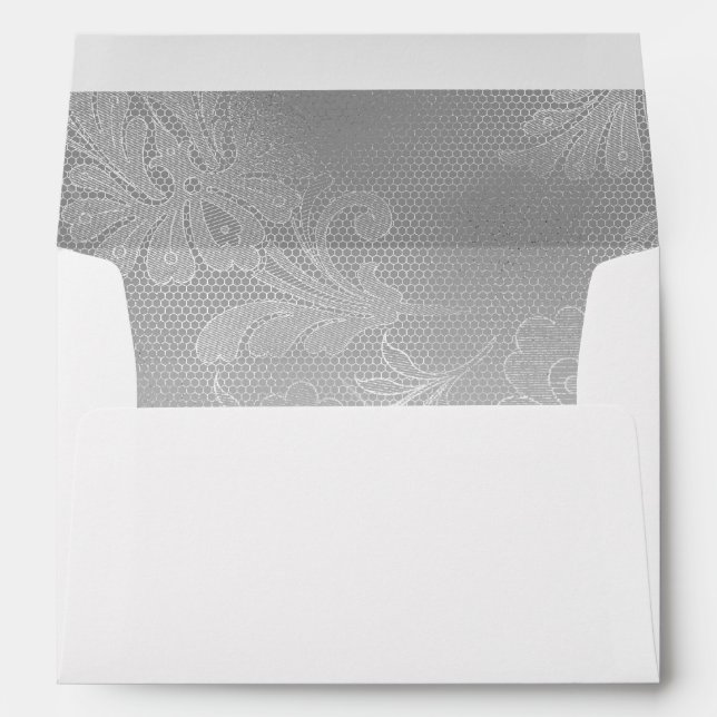 Enveloppe Dentelle d'argent féminine (Dos (Bas))