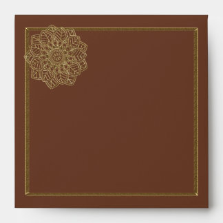 Enveloppe Dentelle Mehndi (Enveloppe Brown pour cartes de 5 