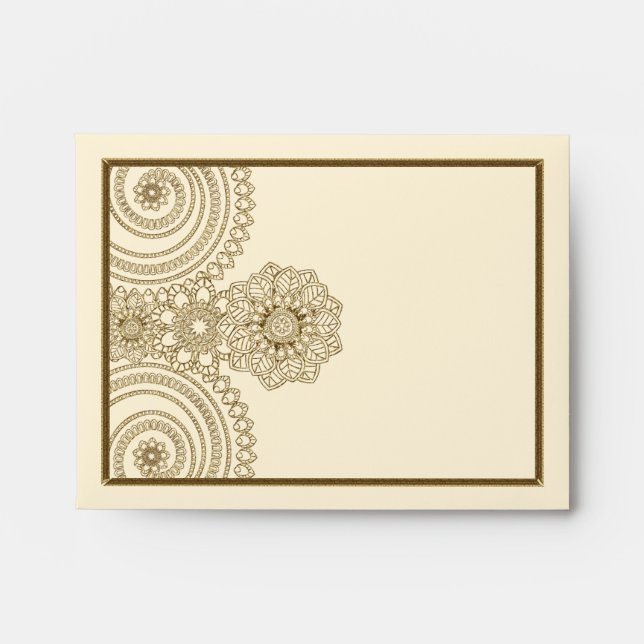 Enveloppe Dentelle Mehndi (Enveloppe pour cartes A2) (Devant)