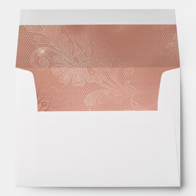 Enveloppe Dentelle rose Gold Girl (Dos (Bas))