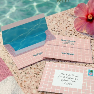Enveloppe Dernier Week-end de Fiançailles Splash Soirée Pisc