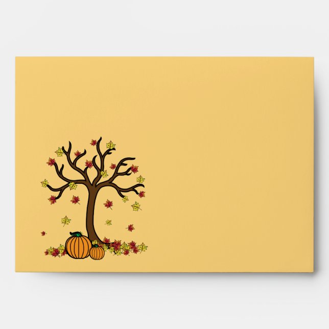 Enveloppe des cartes de voeux d'automne (Devant)