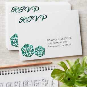 Enveloppe Dés RPG Emerald Imaginaire Tabletop Gamer RSVP