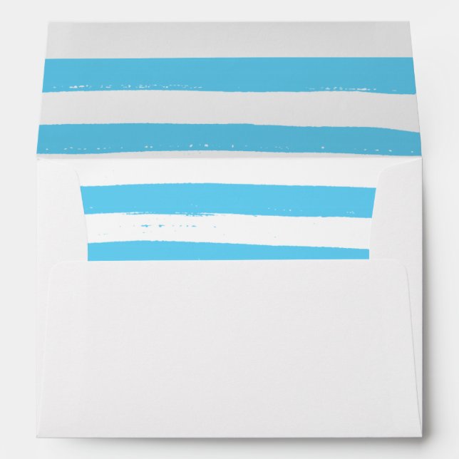 Enveloppe des vacances 7x5 de Noël bleu et blanc (Dos (Bas))