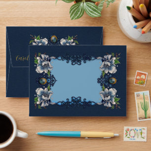 Enveloppe Design élégant bleu celtique