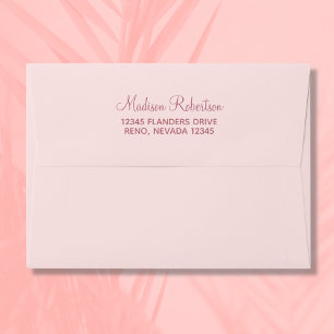 Enveloppe design Faux Parties scintillant Rose or