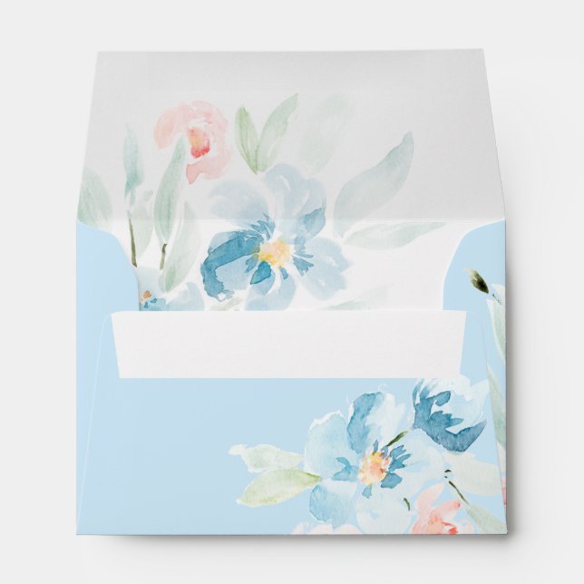 Enveloppe design Fleur sauvage aquarelle moderne (Dos (Bas))