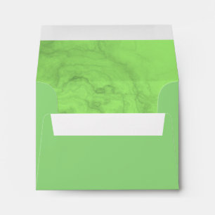 Enveloppe Design marbré vert mignon