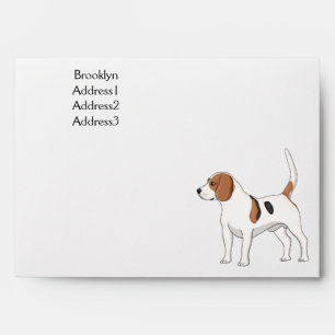 Enveloppe dessin animé de chien beagle