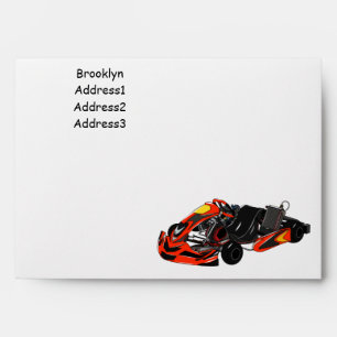 Enveloppe dessin animé de Kart racing