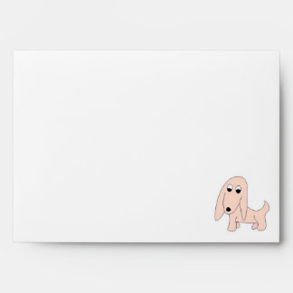 Enveloppe Dessin rose chien Pretty Pooch blanc