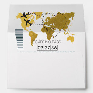 Enveloppe Destination Embarquement Pass 5x7 Faire-part de ma