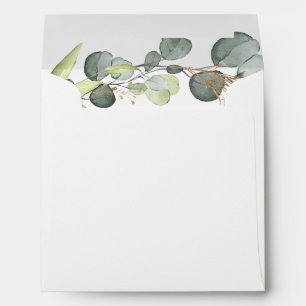 Enveloppe Détails du mariage Eucalyptus Vert Succulent