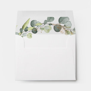 Enveloppe Détails du mariage Eucalyptus Vert Succulent