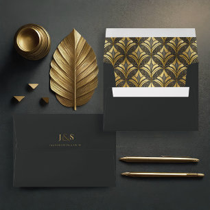Enveloppe Détails du Mariage Glam Art Deco ID1033
