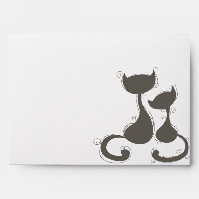 Enveloppe Deux chats (Devant)