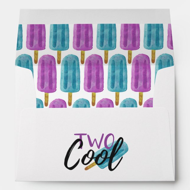 Enveloppe DEUX COOL 2e anniversaire Summer Party Invitation (Dos (Bas))