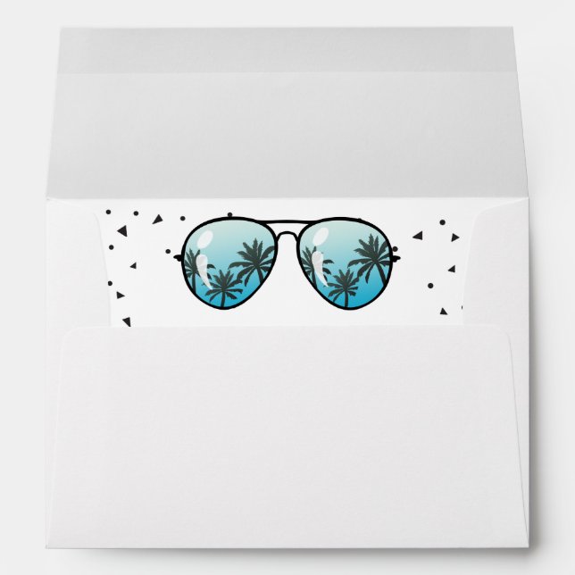 Enveloppe Deux Lunettes de soleil Cool Palm Trees Boy Summer (Dos (Bas))