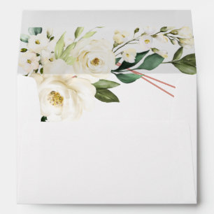 Enveloppe Déversement Géométrique Fleurs Blanches  Baby Show