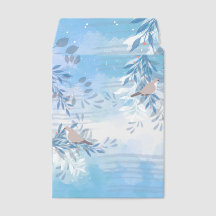 Enveloppe d'expédition de fleurs botaniques abstra