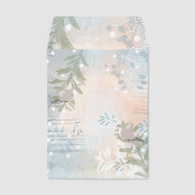 Enveloppe d'expédition de fleurs botaniques abstra