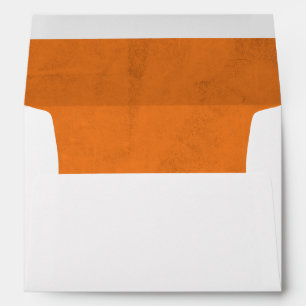 Enveloppe d'Halloween en lin gris orange