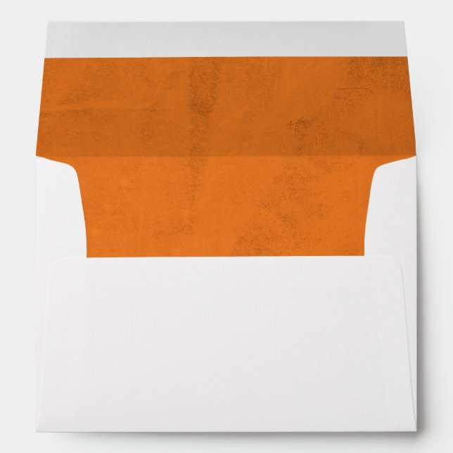 Enveloppe d'Halloween en lin gris orange (Dos (Bas))