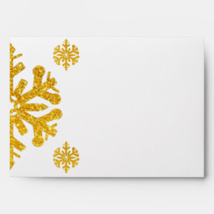 Enveloppe d'hiver Gold Snowflake