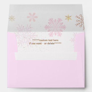Enveloppe d'hiver Pink Snowflake