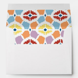 Enveloppe Diamants colorés ikat géométrique