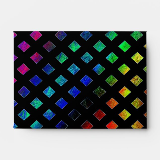 Enveloppe Diamants multicolores éblouissants (Devant)