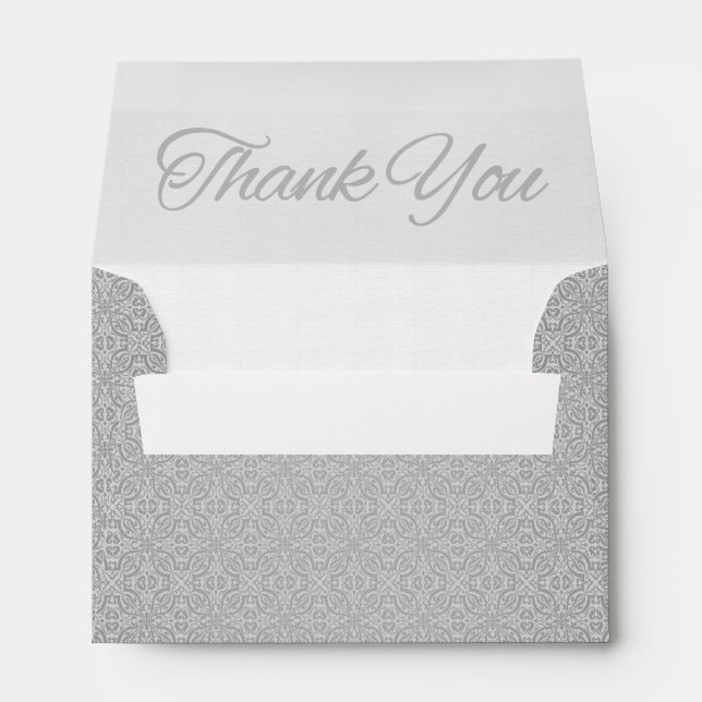 Enveloppe Diamond Anniversaire Merci Damask Custom (Dos (Bas))