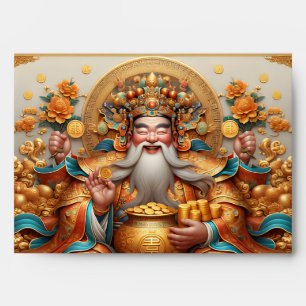 Enveloppe dieu chinois de la richesse