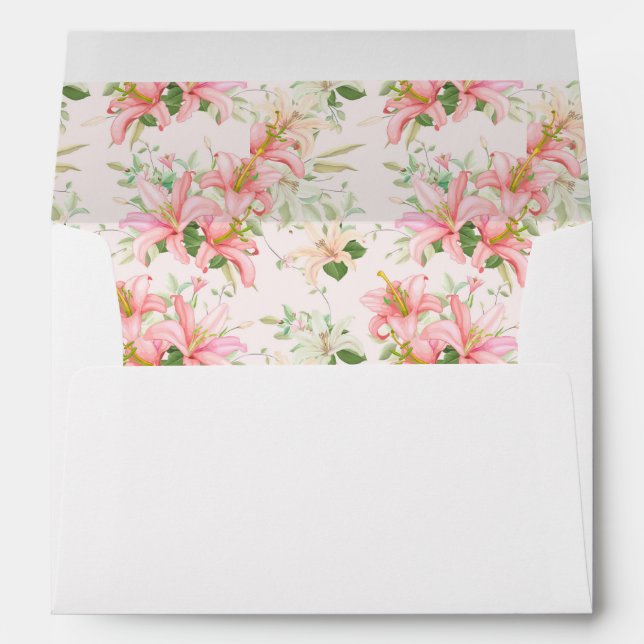 Enveloppe d'impression florale (Dos (Bas))